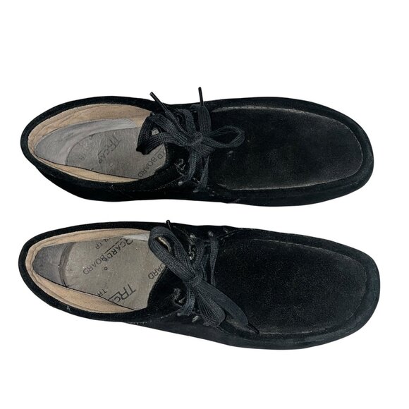 Clarks Mens Black Suede Leather Lace-Up Shoes 11.5M Leather Chukka Boots main image 7